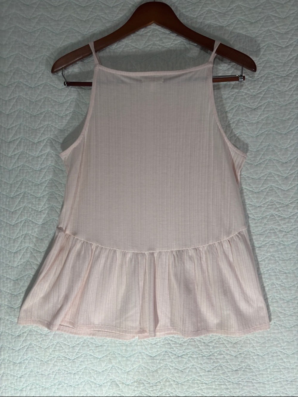 Maurices Blush Pink Ruffle-Hem Ribbed Camisole - Picture 4 of 4